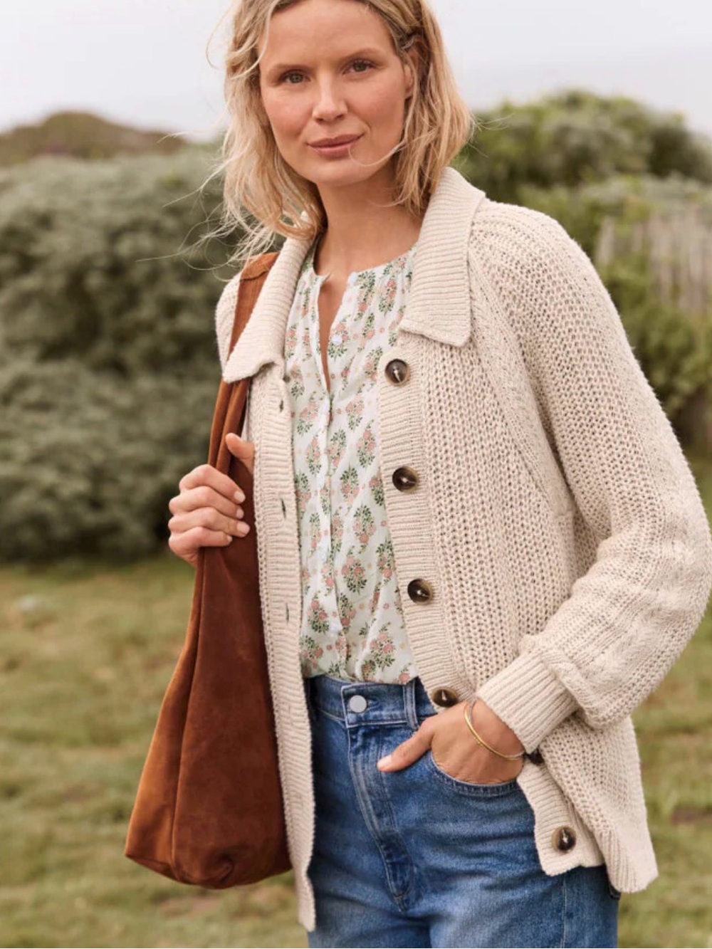 Maren linen cotton chunky cardigan